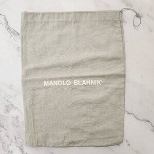 Manolo Blahnik Medium Grey Shoe Purse Dust Bag Dustbag Size 10x13